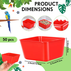 Maxdot abreuvoir cage rouge adapté pour poules et oiseaux grâce à sa grande capacité