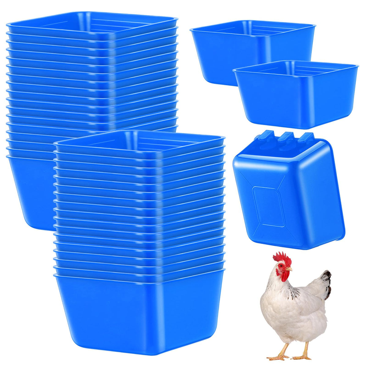 Gobelets d'eau Maxdot pour poules 16oz ensemble: distribution facile.