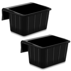 Maxdot nourrisseur sur clôture en caoutchouc, 17 qt, montage pratique facilite l'alimentation