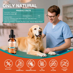 MaxHemp gouttes levure chien - amélioration de la peau et du pelage.