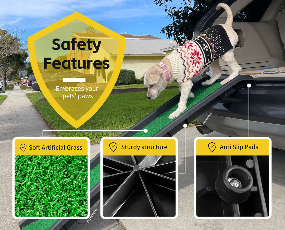 MaxWorks PawStep utilisation interieur et exterieur, pratique pour voiture ou canapé.