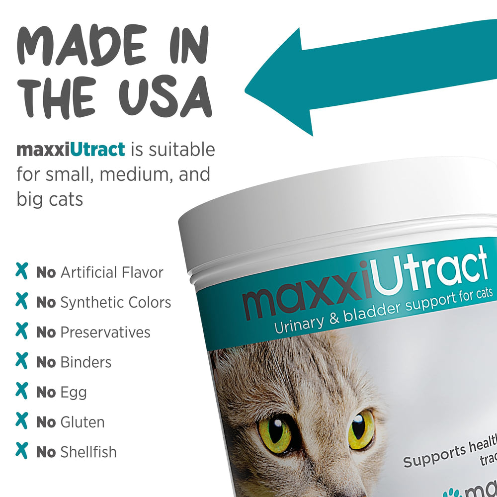 Maxxipaws maxxiuttract silice et courant silk : apaisement de l’appareil urinaire