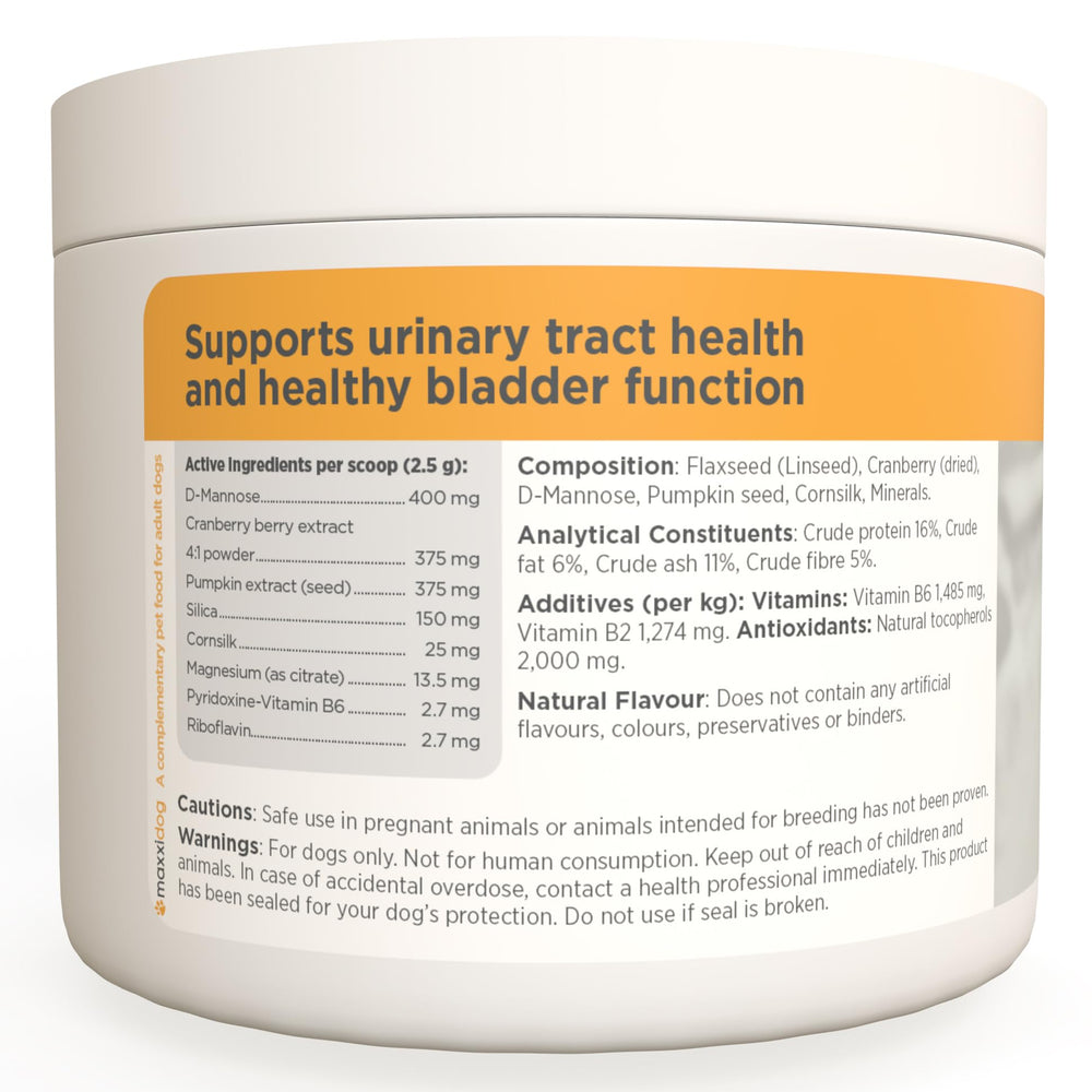 MaxxiUtract chien utilisant le produit: routine quotidienne pour le bien-être.