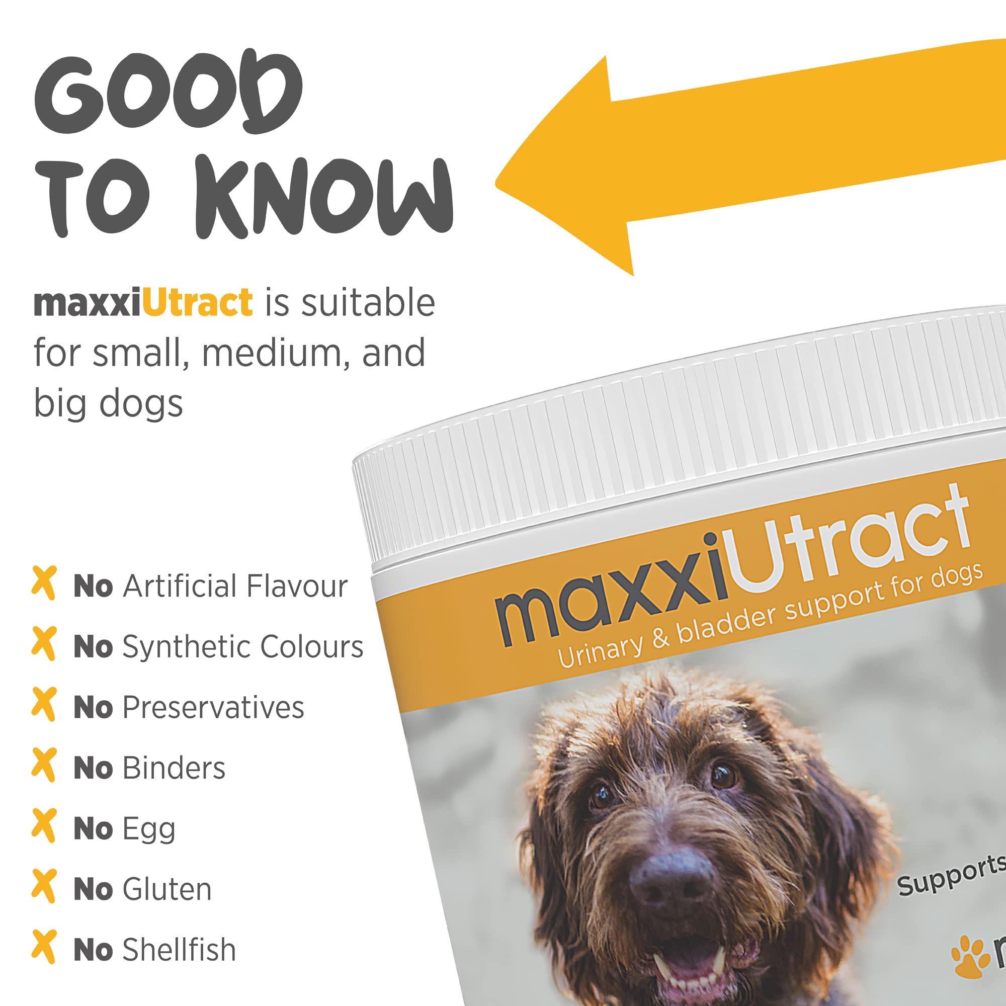 MaxxiUtract étiquette claire: informations utiles pour l'utilisation quotidienne.