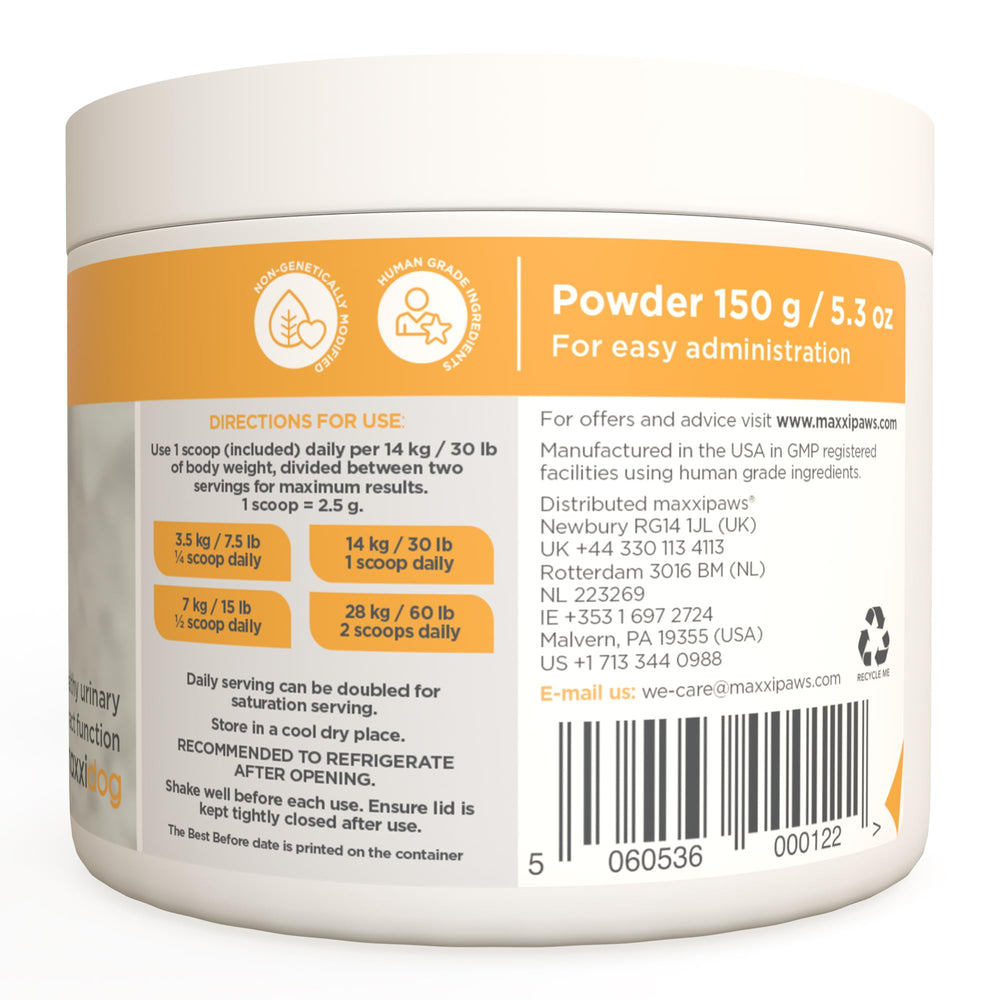 MaxxiUtract ingrédients D-Mannose et canneberge: soutien potentiel du système urinaire.