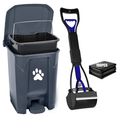 Poubelle extérieure Mayayaday gris 20L pour déchets canins et jardin.