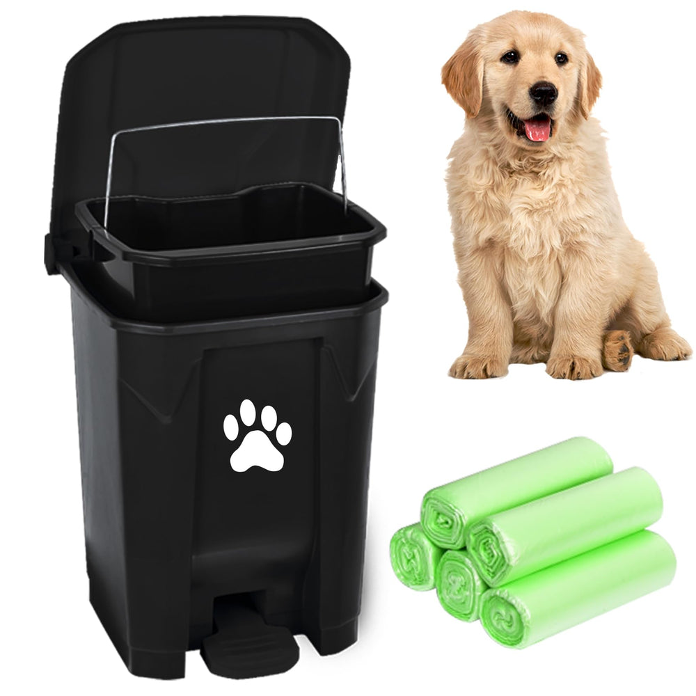 Mayayaday poubelle extérieure pour chien avec seau intérieur amovible, pratique.
