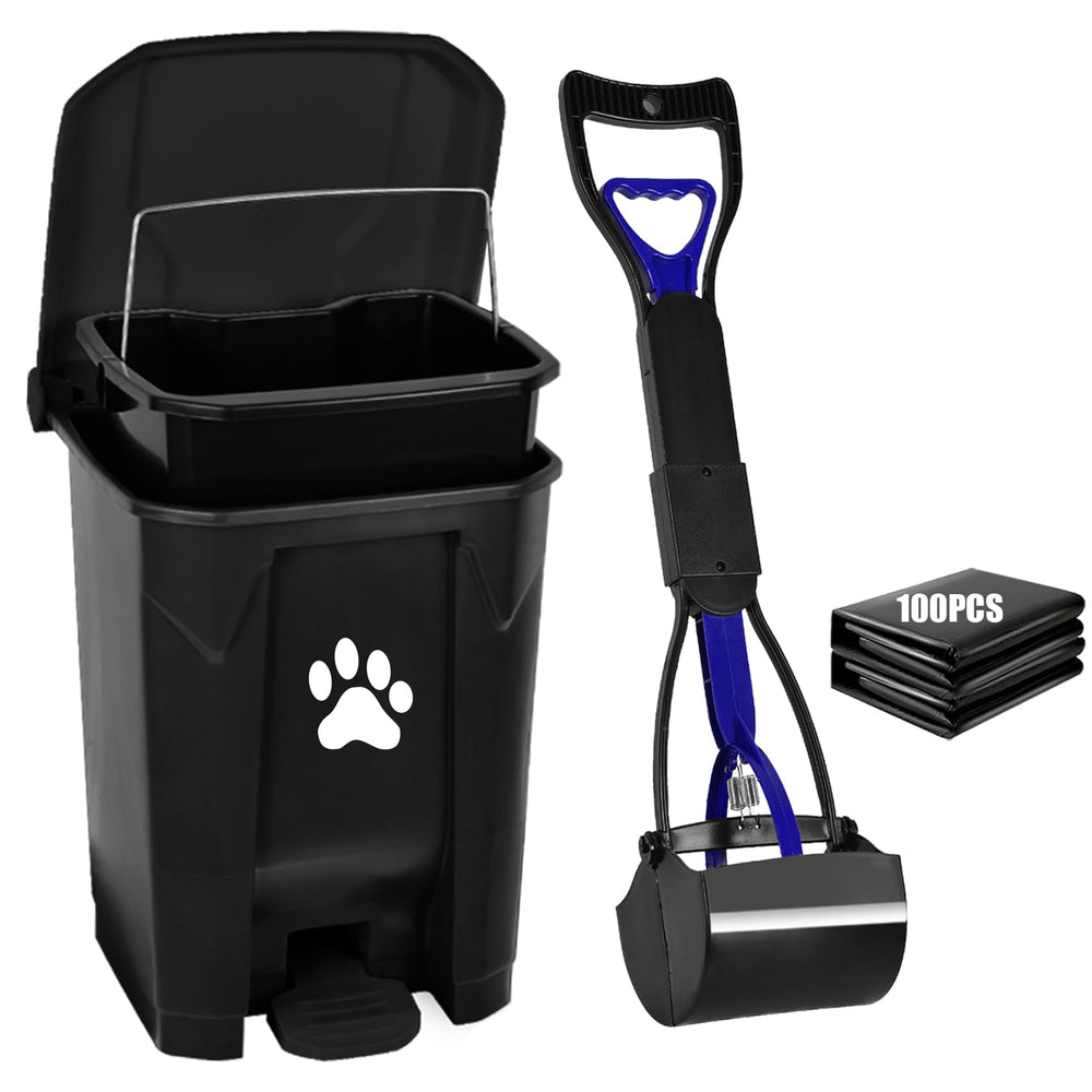 Mayayaday poubelle extérieure avec couvercle pour limiter les odeurs et contenir les déchets.