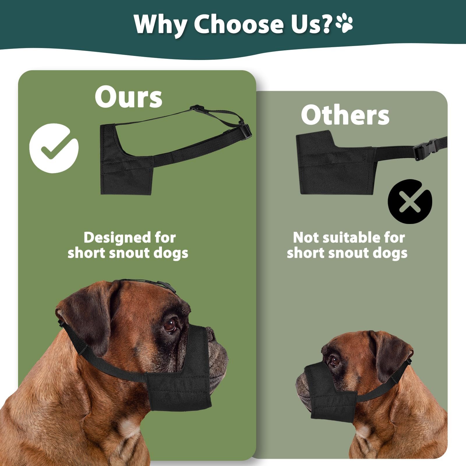 Mayerzon masque-chien en Oxford extérieur résistant et intérieur PVC imperméable.