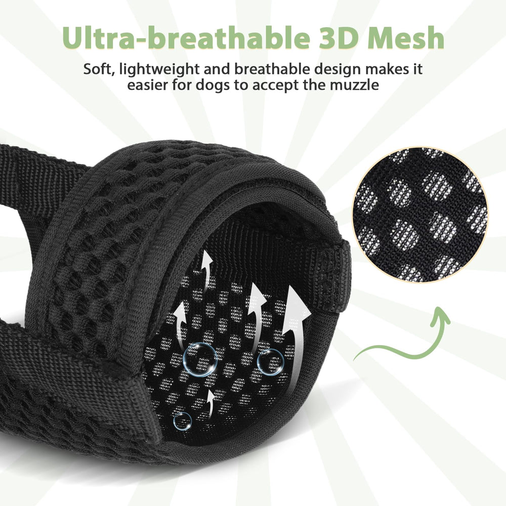 Mayerzon museau chien ajustable en boucle pour taille parfaite et sécurité.