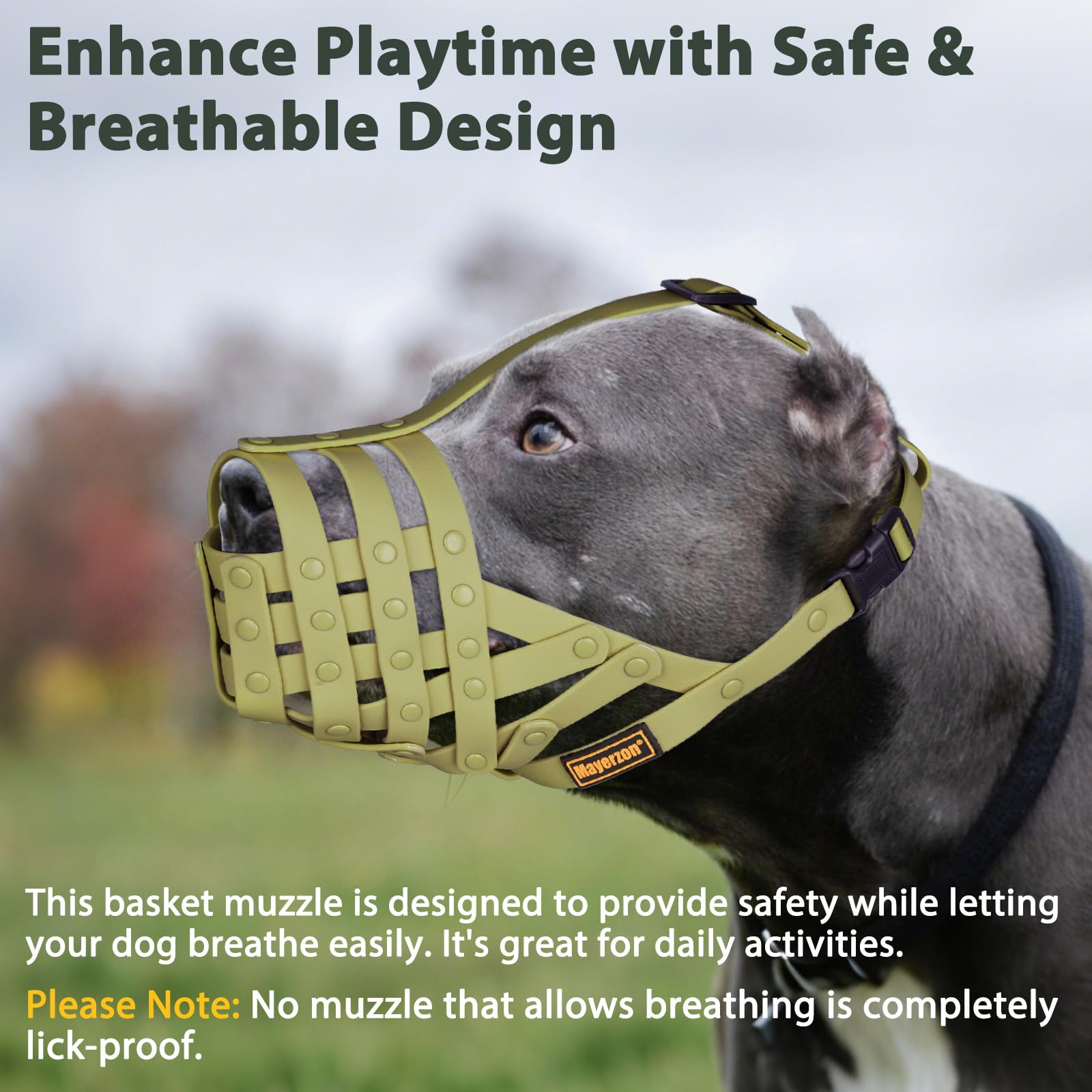 Mayerzon Muzzle Design Humain, design sûr et confortable pour chiens équilibrés.