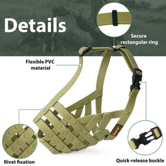 Mayerzon Muzzle PVC Durable, matière robuste pour chiens puissants.