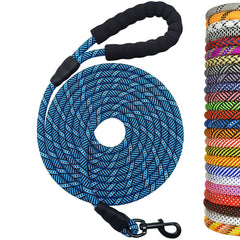 MayPaw laisse-chien 20 pieds bleu-noir, idéale pour promenades guidées et contrôle fluide.