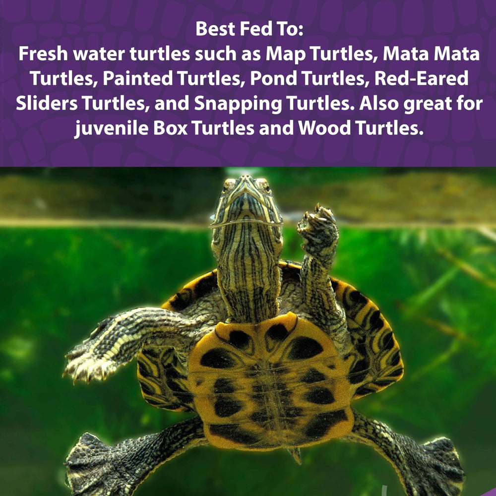 Granules ronds Mazuri pour tortue aquatique, ingestion facile pour toutes les tailles.