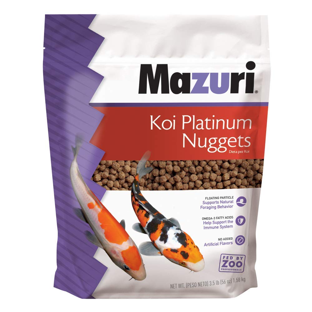 Mazuri Koi Platinum: granulés flottants pour koï, nutrition adaptée.