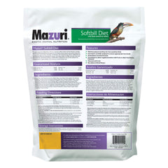 Mazuri Softbill allure fruitée avec arôme pomme-prune, incite à l'appétit.