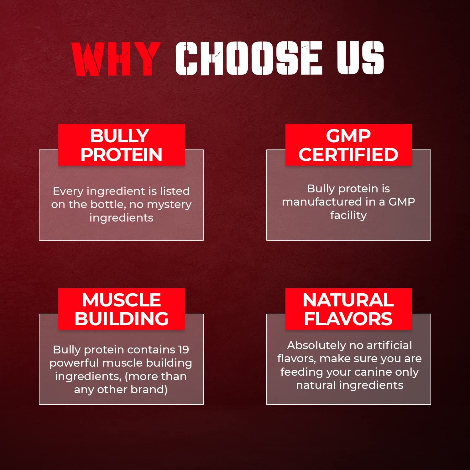 Étiquette Bully Protein MBF SUPPLEMENTS affichant 77% protéine pure