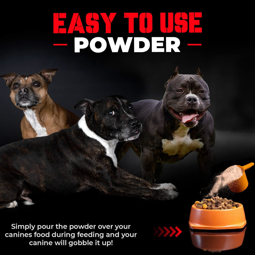 Utilisation quotidienne facile de Bully Protein MBF SUPPLEMENTS pour chiens