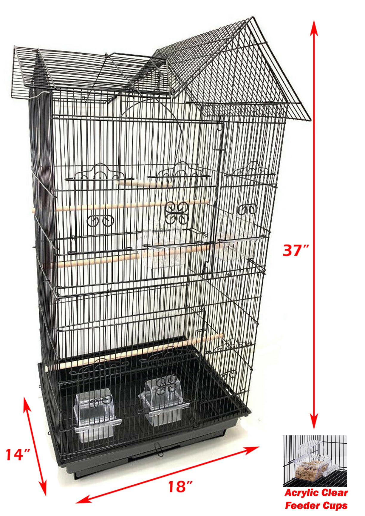 Mcage jouets inclus pour stimuler les oiseaux et l'amusement.