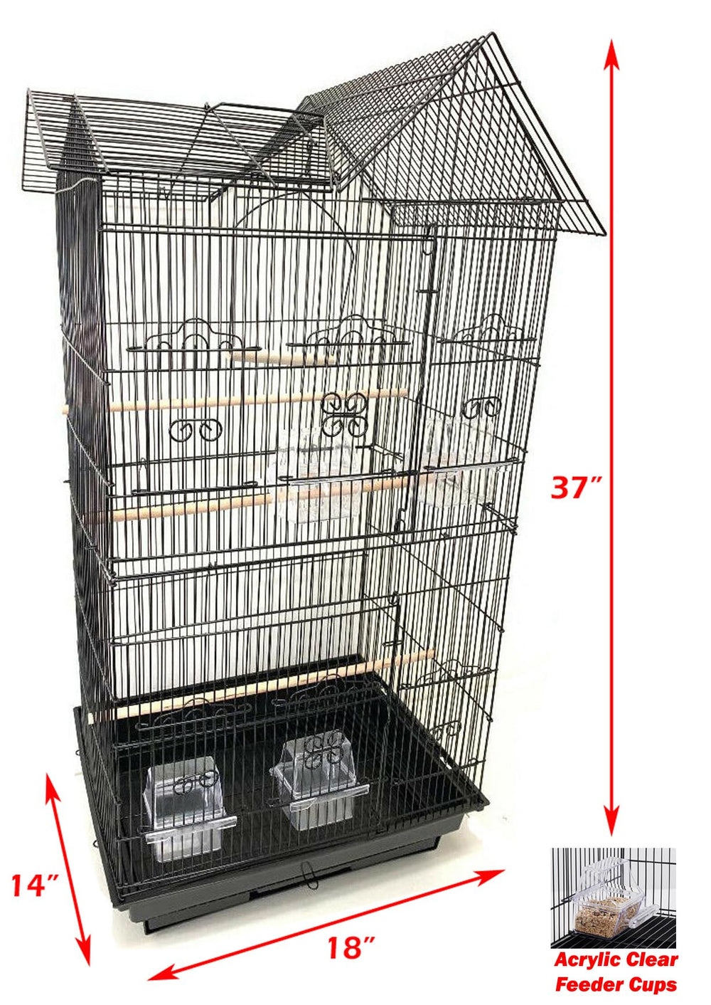 Mcage jouets inclus pour stimuler les oiseaux et l'amusement.