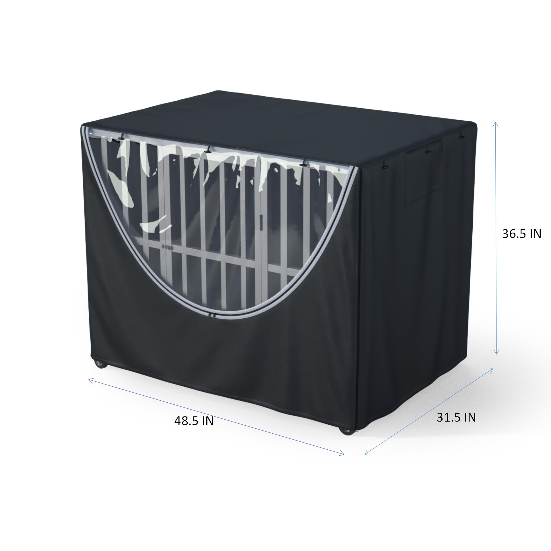 MDHAO couverture cage: fermetures zippées sur 4 côtés pour accès pratique et sûr.