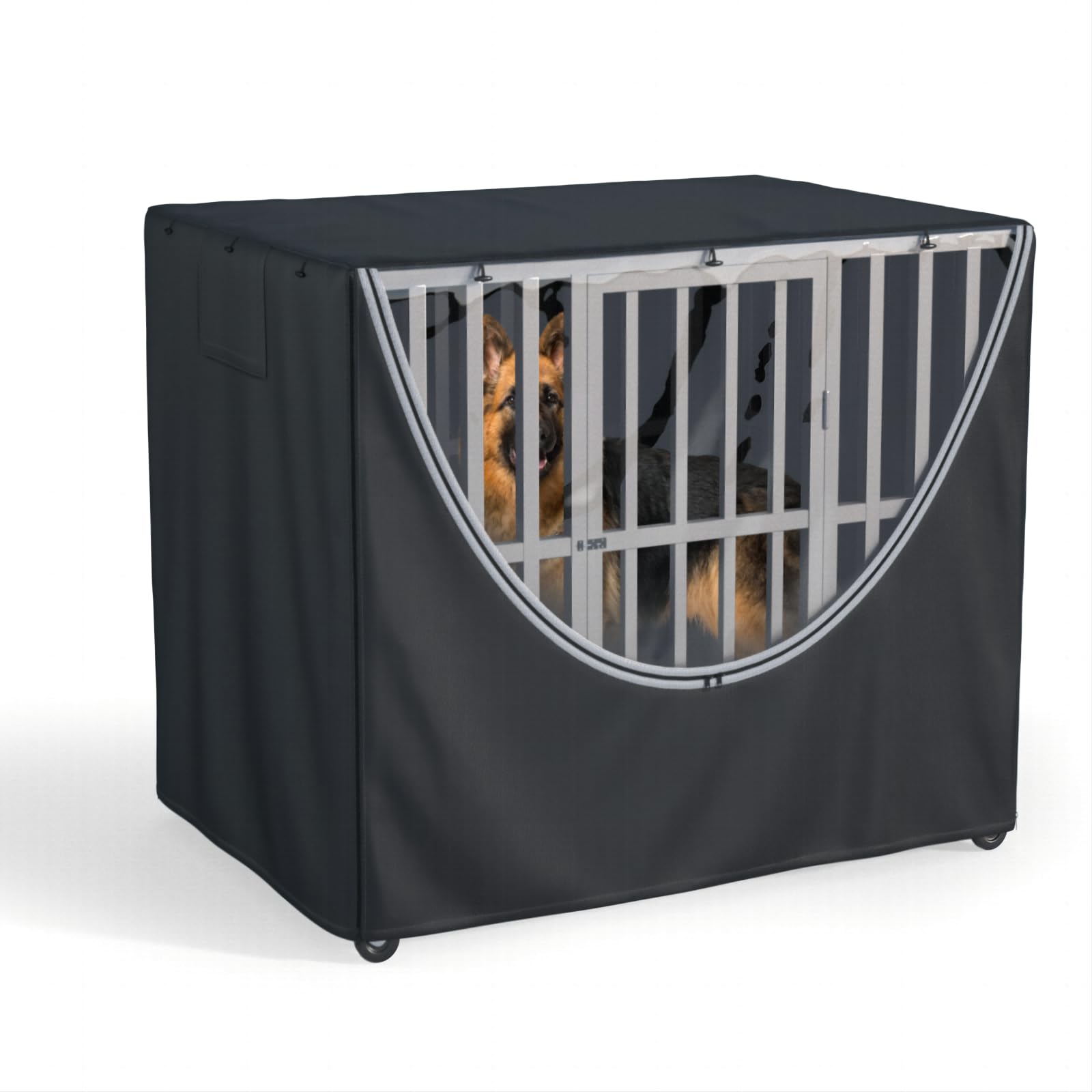 MDHAO couverture de cage 48 pouces avec panneaux transparents pour lumière naturelle et interaction facile.