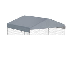 MDHAO couverture toit chenil 10x10 gris: protection contre intempéries.