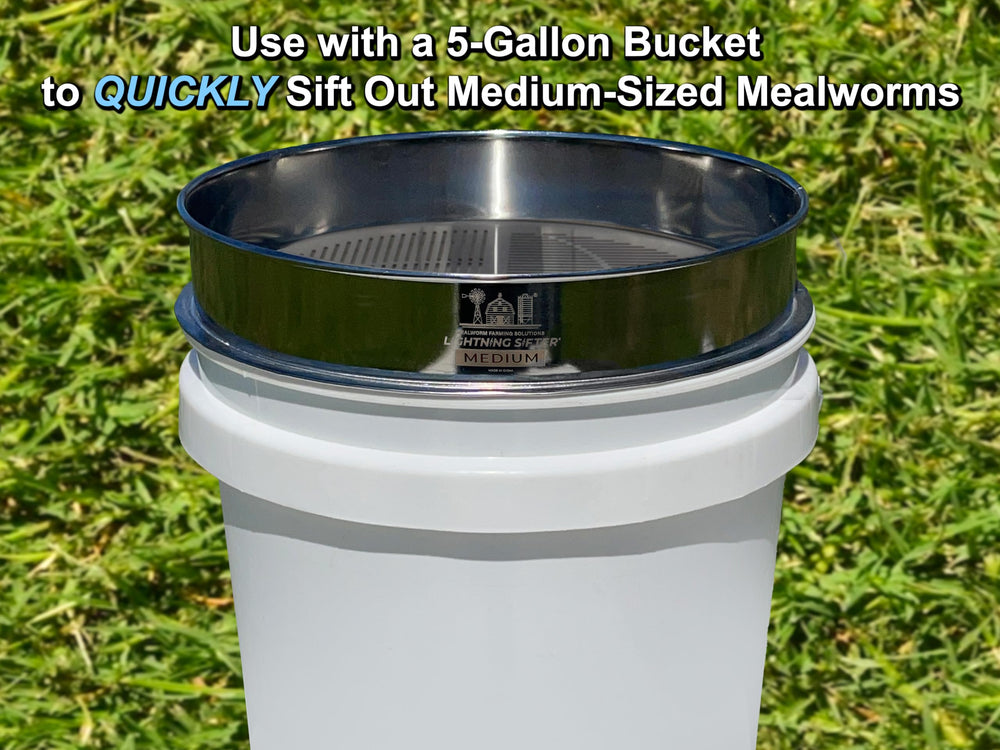 MFS D-11 Tamiseur Éclair – empilable sur seau 5 gallons pour usage flexible.