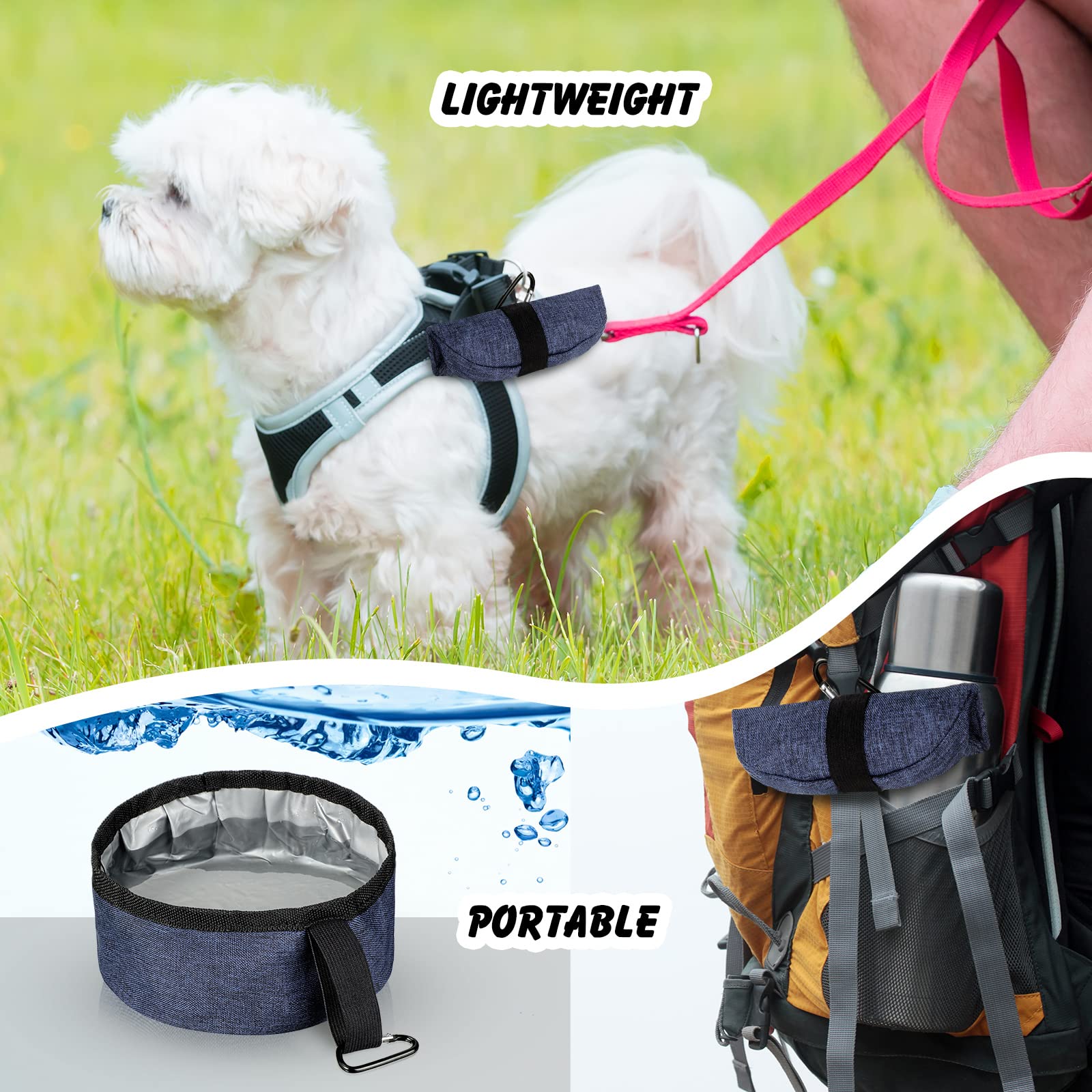 Meanplan bol animaux pliable bleu foncé – convient à petites et grandes races