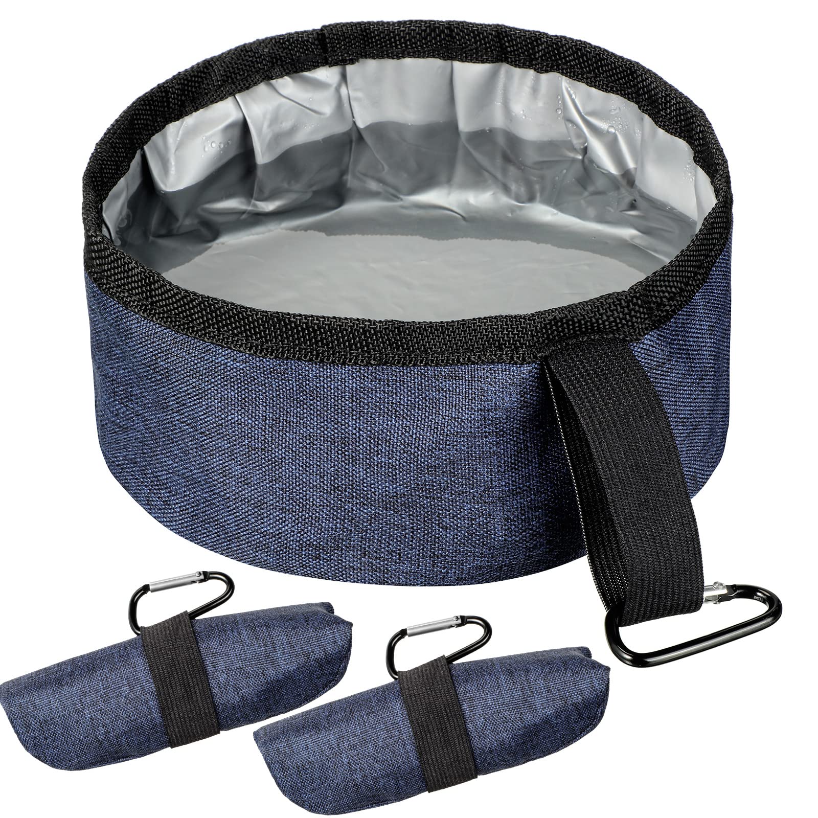 Meanplan bol chien pliable bleu foncé prêt pour voyages et l’eau