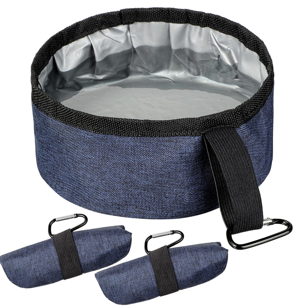 Meanplan bol chien pliable bleu foncé prêt pour voyages et l’eau
