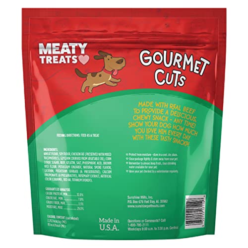 Meaty Treats Gourmet Cuts texture moelleuse, parfaite pour mâcher et se régaler.