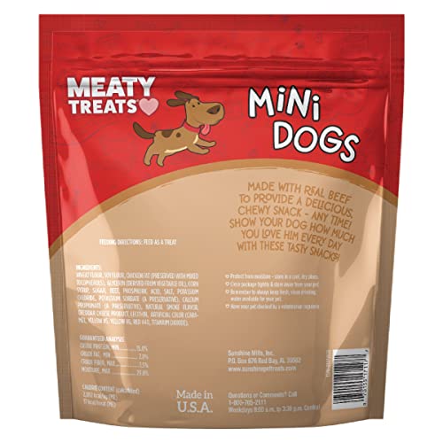 Meaty Treats Mini Dogs boeuf-fromage, bouchée savoureuse après l'exercice.