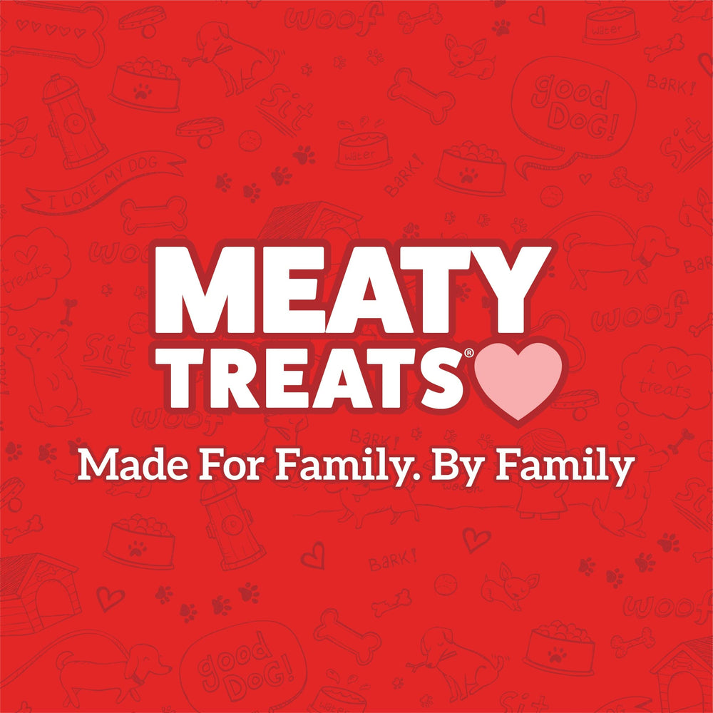 Meaty Treats Mini Dogs boeuf-fromage, régal polyvalent pour sorties et jeux.