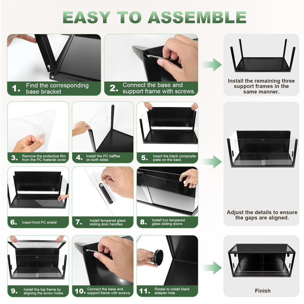 MECESOR terrarium accessoire inclus, ensemble complet prêt à l emploi.