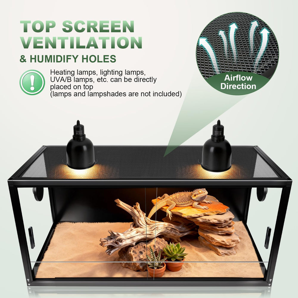MECESOR terrarium ventilation grille latérale, circulation d air efficace.
