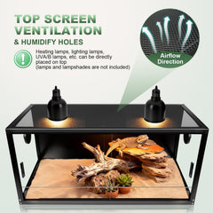 MECESOR terrarium ventilation grille latérale, circulation d air efficace.