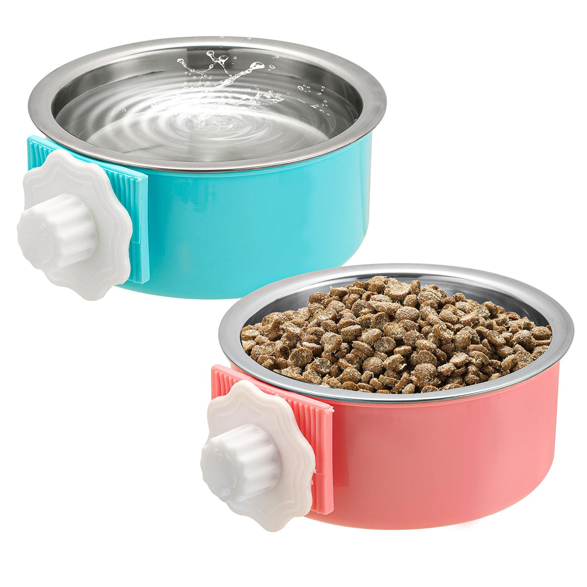 Mechpia bol amovible pour cage chien bleu en acier inoxydable