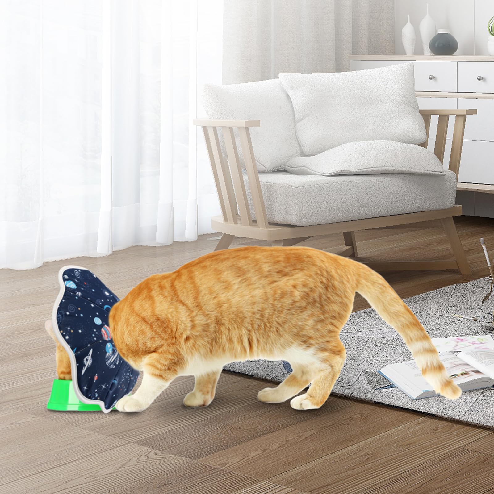 Mechpia collier-cone chat, permet manger et jouer sans restriction.