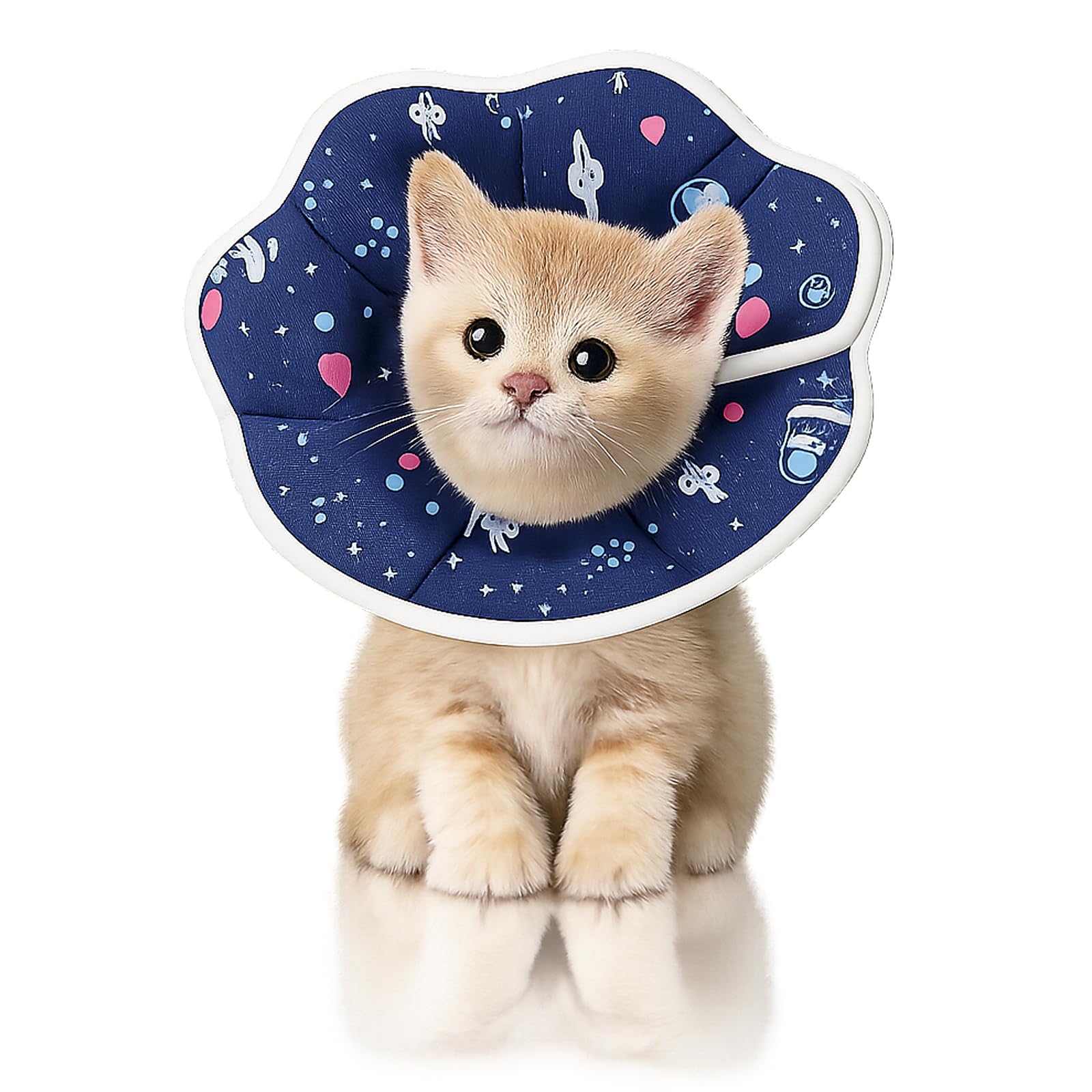 Mechpia collier-cone pour chat, douceur et confort lors du port.