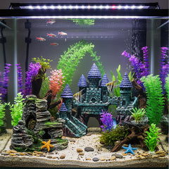 Mechpia rocher décor aquarium avec grotte pour cachettes.