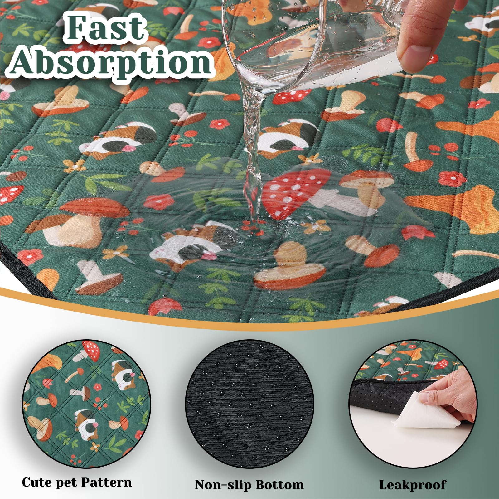 Mechpia, tapis cage cochon-d-inde imperméables protégeant le sol.