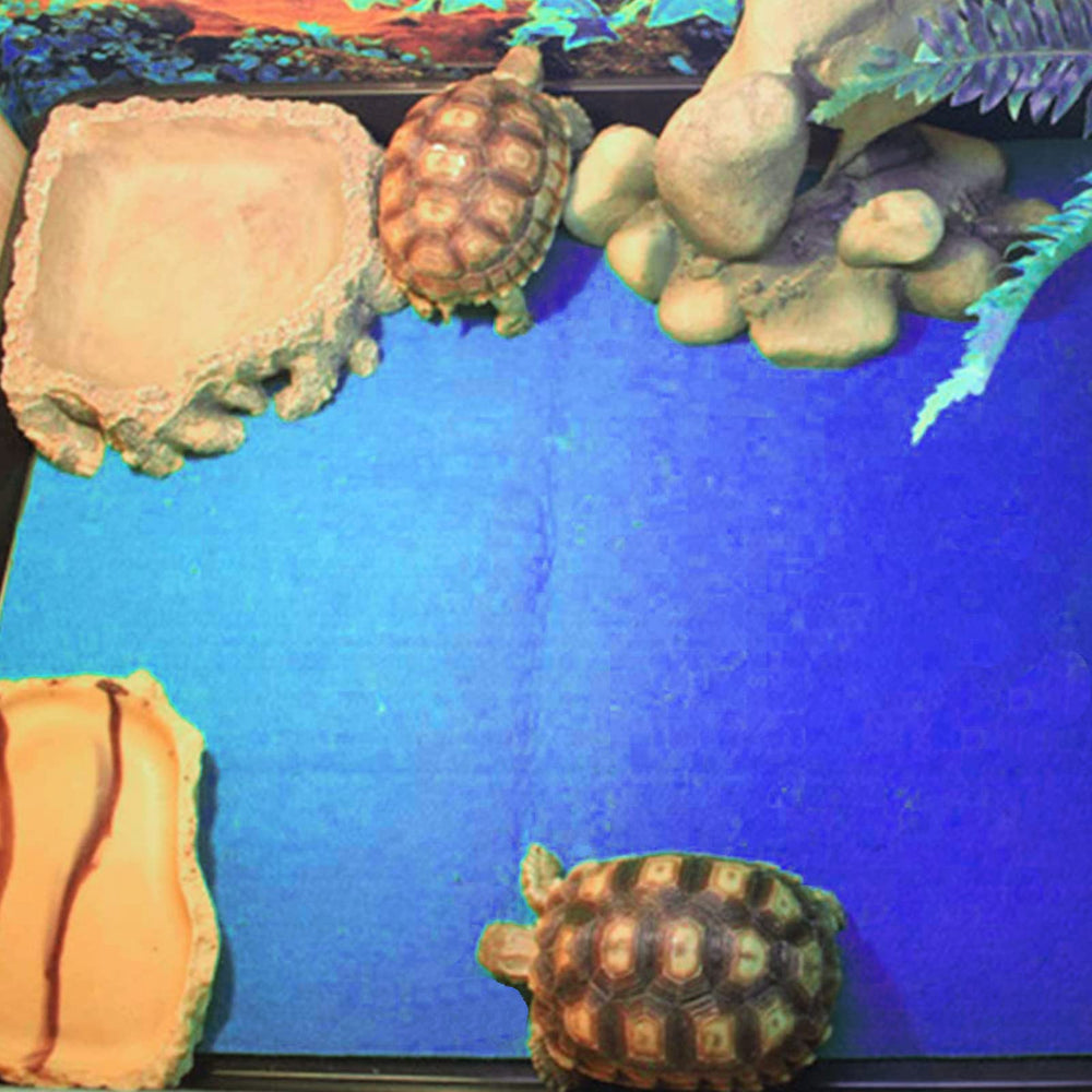 Mechpia tapis terrarium bleu – forme découpe rectangulaire ou circulaire
