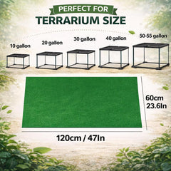 Mechpia tapis terrarium, coupe sur mesure pour fit parfait.
