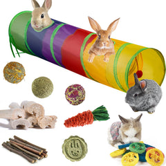 Tunnel Mechpia pour lapin, favorise l'exploration et le jeu.
