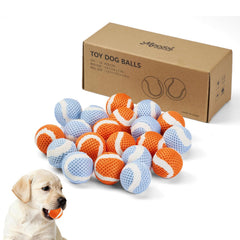 MECOOL balle-tennis pour chien bleue, parfaite pour jeux interactifs en intérieur.
