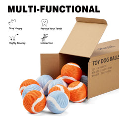 MECOOL balle-tennis pour chien orange, haute visibilité en extérieur.