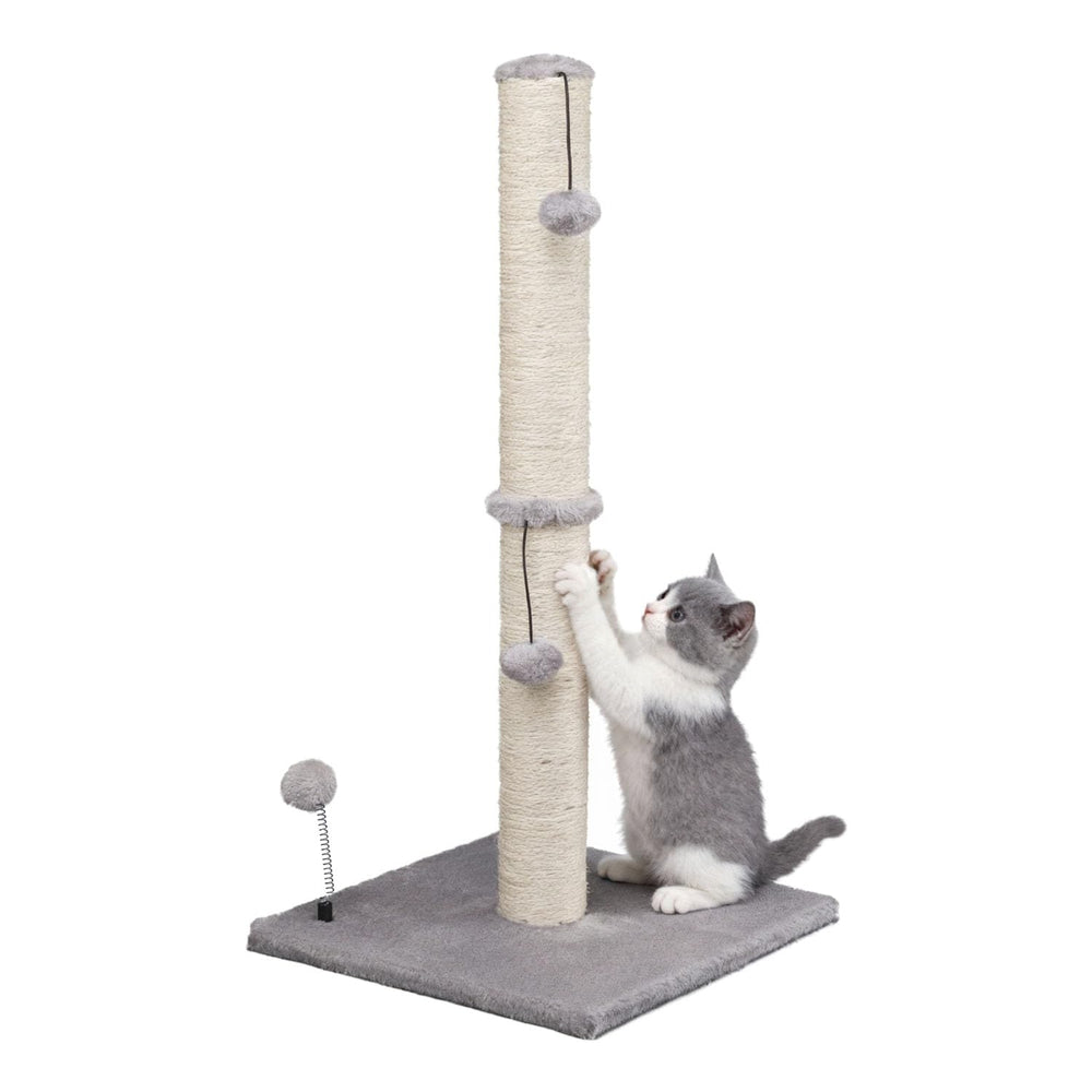 MECOOL colonne grattoir chat en sisal 34 pouces gris, divertit et protège les meubles.