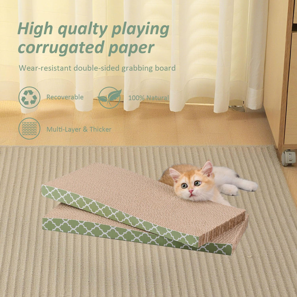MECOOL ensemble deux pièces en carton neutre pour grattoir de chat