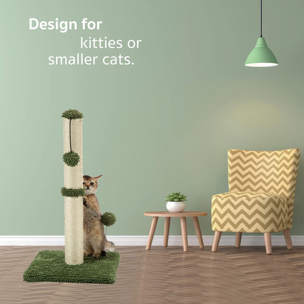 Griffoir installé dans le salon, discret et adapté à la décoration.